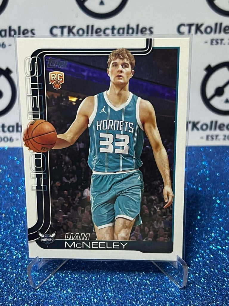 2025-26 Topps Flagship Rookie card #229 Liam McNeeley Charlotte Hornets RC