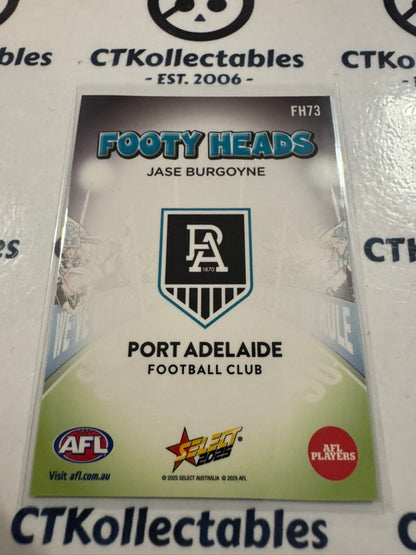 2025 AFL Footy Stars Footy Heads Jase Burgoyne FH74 Port