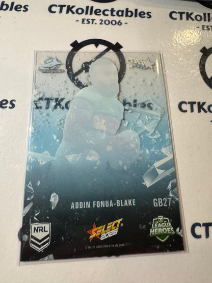 2026 Select NRL League Heroes Game Breakers #GB27 Addin Fonua-Blake Sharks