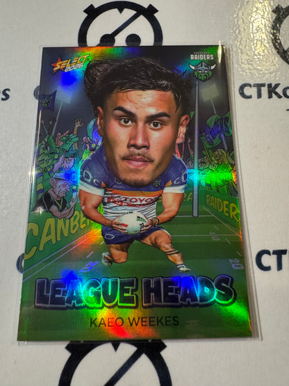 2026 Select NRL League Heroes League Heads #LH15 Kaeo Weekes Raiders