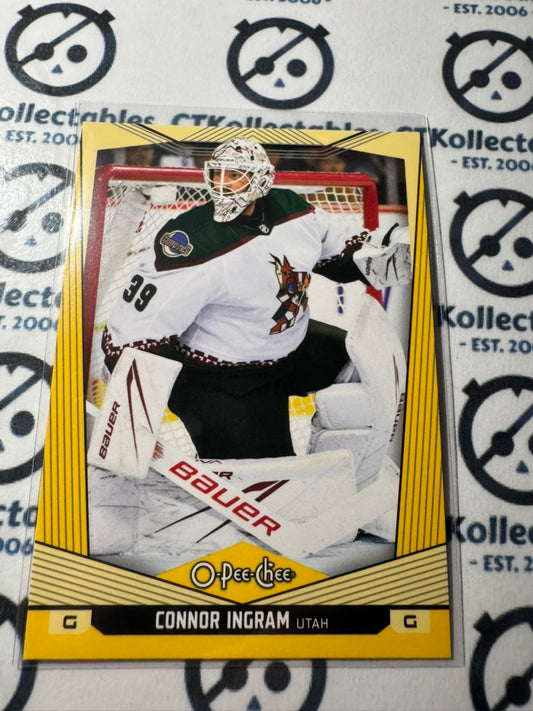 2024-25 O-Pee-Chee Hockey YELLOW BORDER #308 Connor Ingram Utah Hockey Club