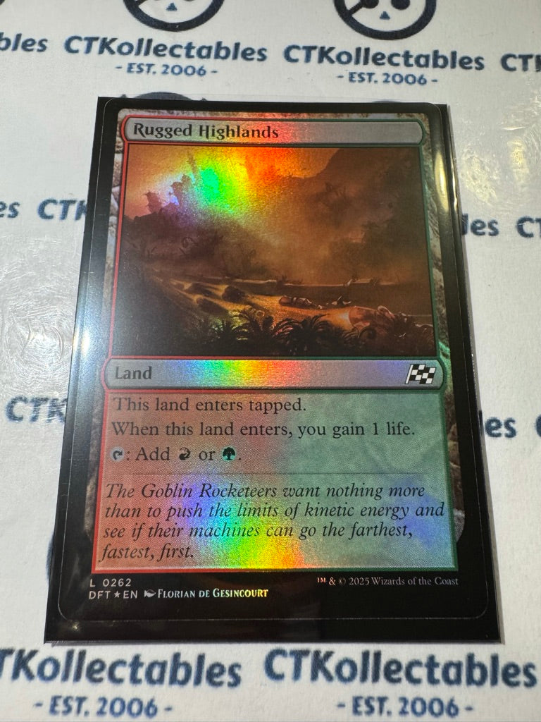 2025 MTG Magic the Gathering AETHERDRIFT Rugged Highlands Caves # L 0262  Foil