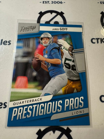 2024 NFL Prestige Jared Goff Prestigious Pros #PP-JGF Lions