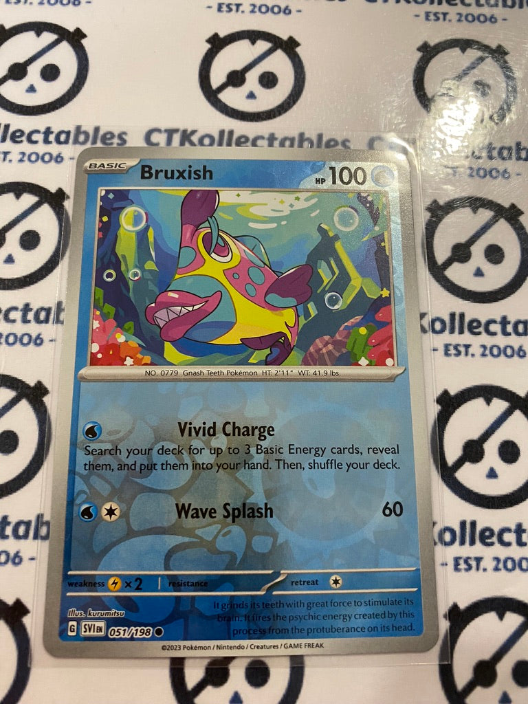 Bruxish Reverse Holo #051/198 2023 Scarlet & Violet Pokémon TCG