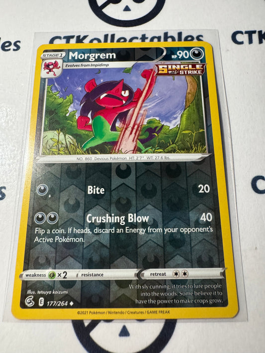 Morgrem Reverse Holo #177/264 Sword & Shield Fusion Strike Pokemon