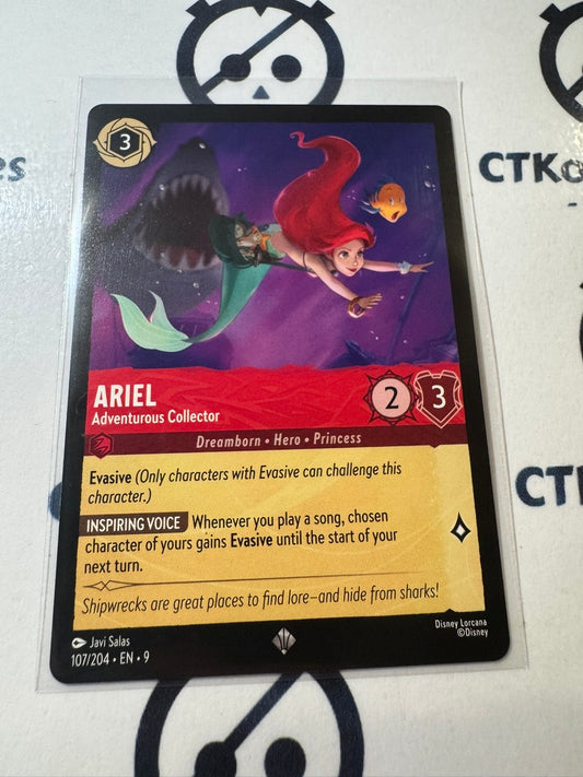 Disney Lorcana Fabled NON-FOIL 107/204 Ariel - Adventurous Collector SR
