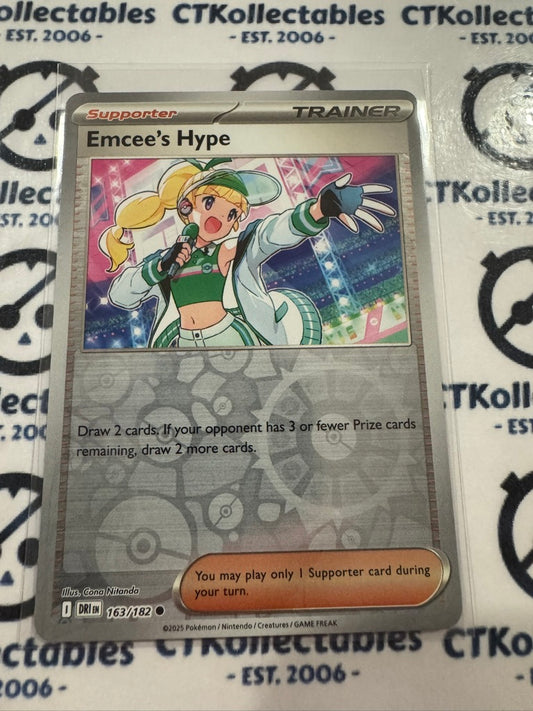 Emcee's Hype Reverse Holo #163/182 Scarlet & Violet Destined Rivals