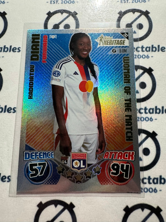 24/25 TOPPS MATCH ATTAX Heritage Kadidiatou Diani woman of the Match #283