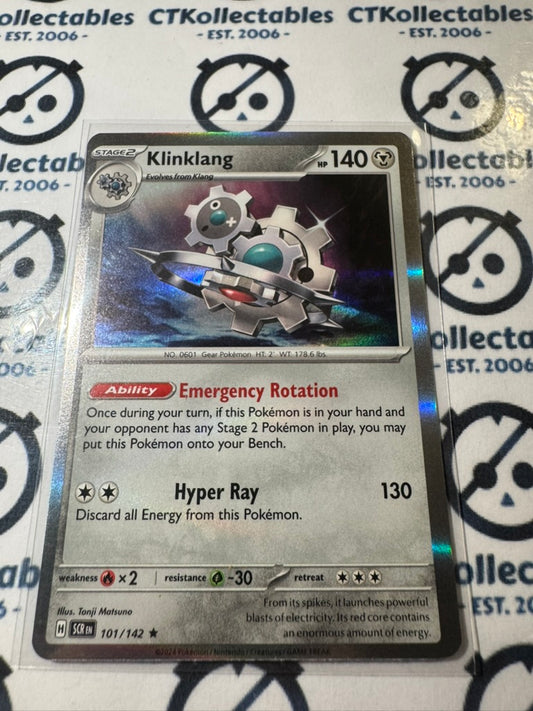 Klinklang Holo Rare #101/142 Stellar Crown Scarlet & Violet Pokemon