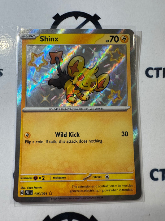 Shinx Shiny Rare #135/091 2024 Paldean Fates Pokemon Card