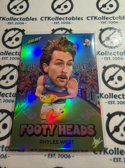 2026 Select AFL Footy Stars Footy Heads FH108 Rhylee West Bulldogs