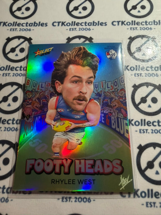 2026 Select AFL Footy Stars Footy Heads FH108 Rhylee West Bulldogs