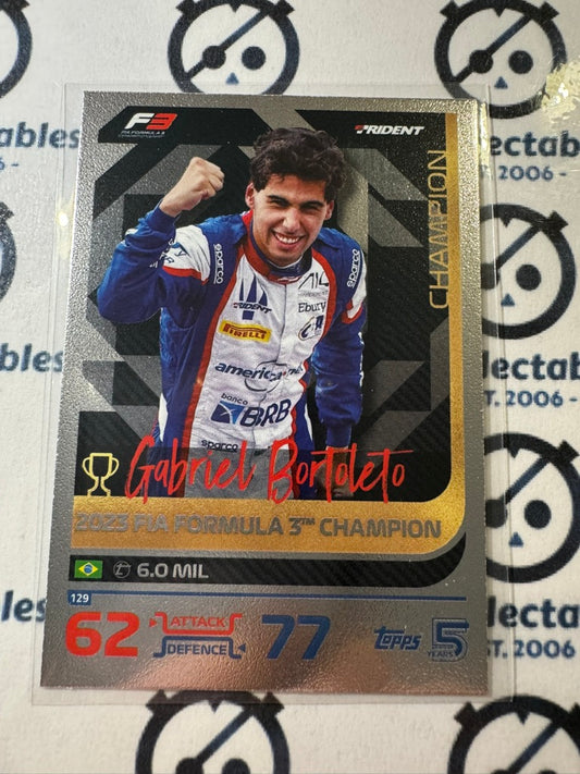 2024 Topps Turbo Attax F1 -Gabriel Bortoleto #129 F3 Champion Foil