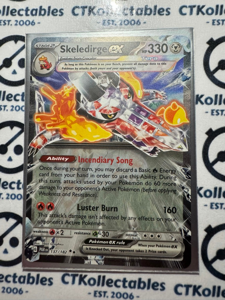 Skeledirge EX Ultra Rare #137/182 2023 Paradox Rift Pokémon TCG