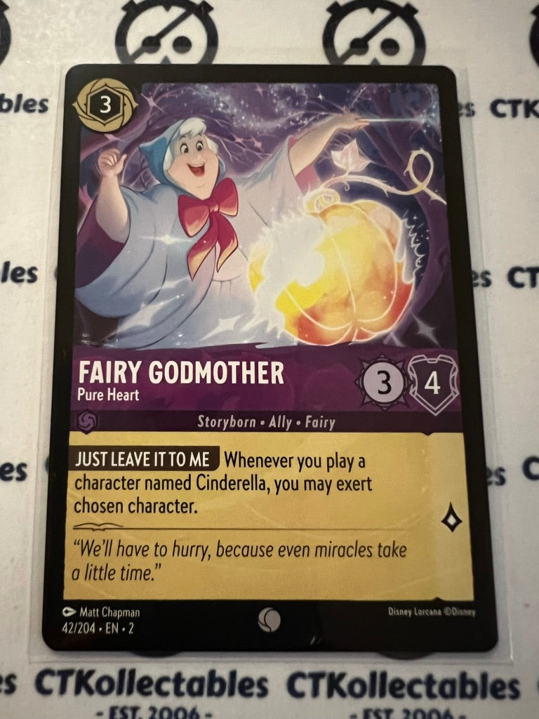 2024 Disney Lorcana Floodborn Non-Foil #42 Fairy Godmother, Pure Heart – Common