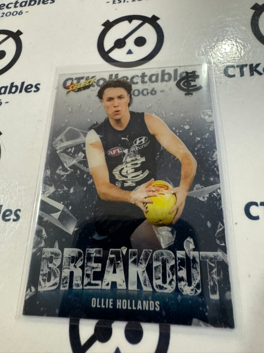 2025 AFL Footy Stars Breakout Ollie Hollands #B14 Blues