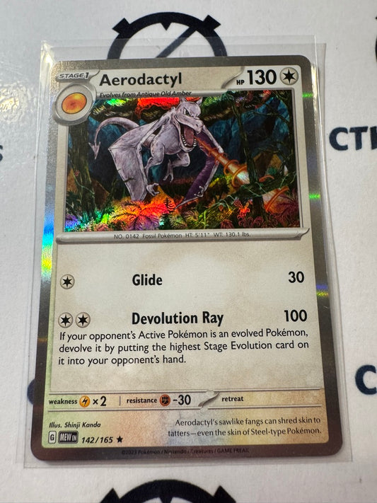 Aerodactyl Holo Rare #142/165 Scarlet & Violet 151 Pokemon Card