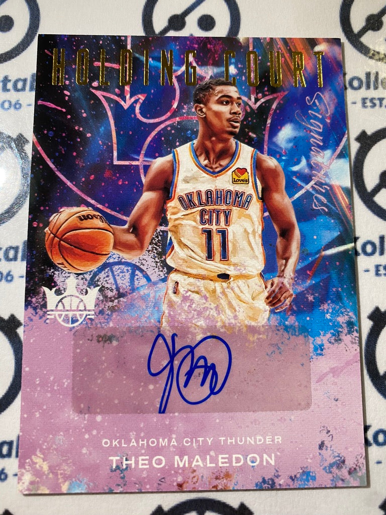 2020-21 NBA Court Kings Theo Maledon Holding Court Auto #27/75 OKC