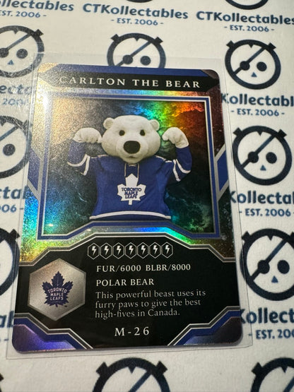 2021-22 UPPER DECK MVP Carlton The Bear # M-26 MASCOTS Toronto Maple Leafs