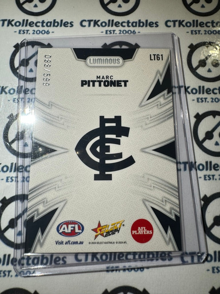 2024 AFL Footy Stars Thunderbolt LT61 Marc Pittonet #088/599 Blues