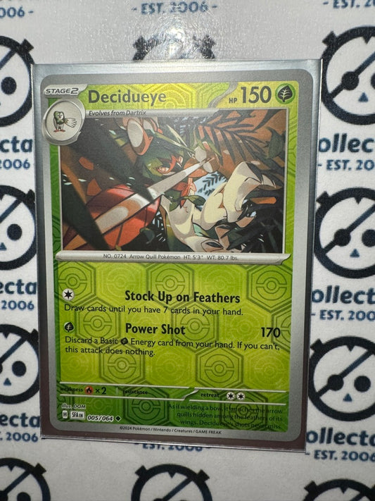 Decidueye Reverse Holo #005/064 2024 Shrouded Fable Pokemon TCG