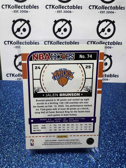 2024-25 Panini NBA HAUNTED HOOPS Slime Parallels #74 Jalen Brunson New York