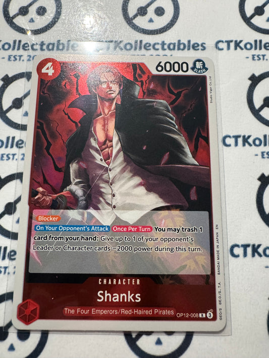 One Piece : Legacy of the Master FOIL OP12-008 – Shanks – Rare Card