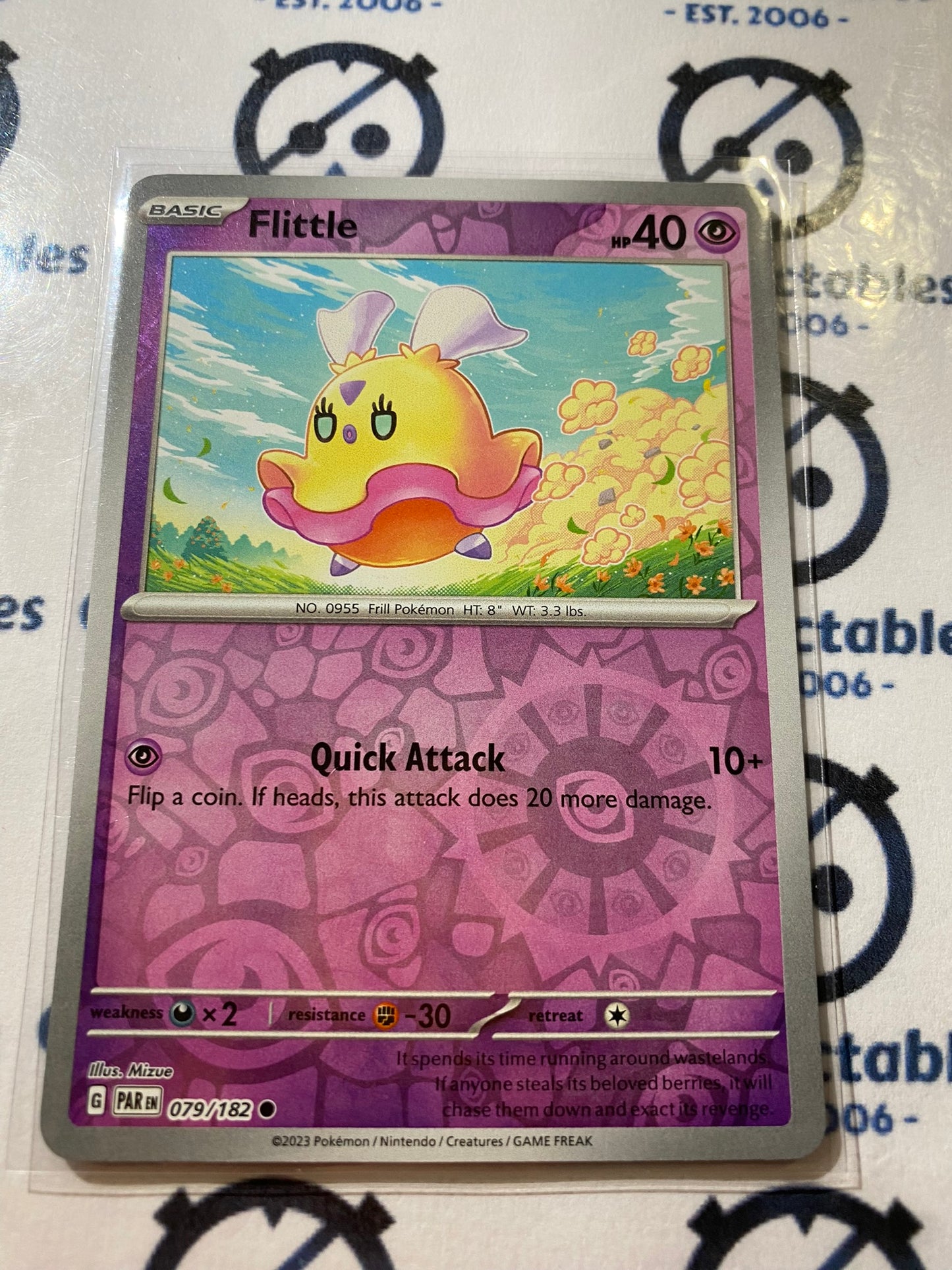 Flittle Reverse Holo #079/182 2023 Scarlet & Violet Paradox Rift Pokémon TCG