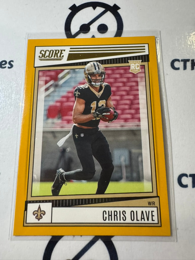 2022 NFL Score Gold #378 Chris Olave Rookie card Saints