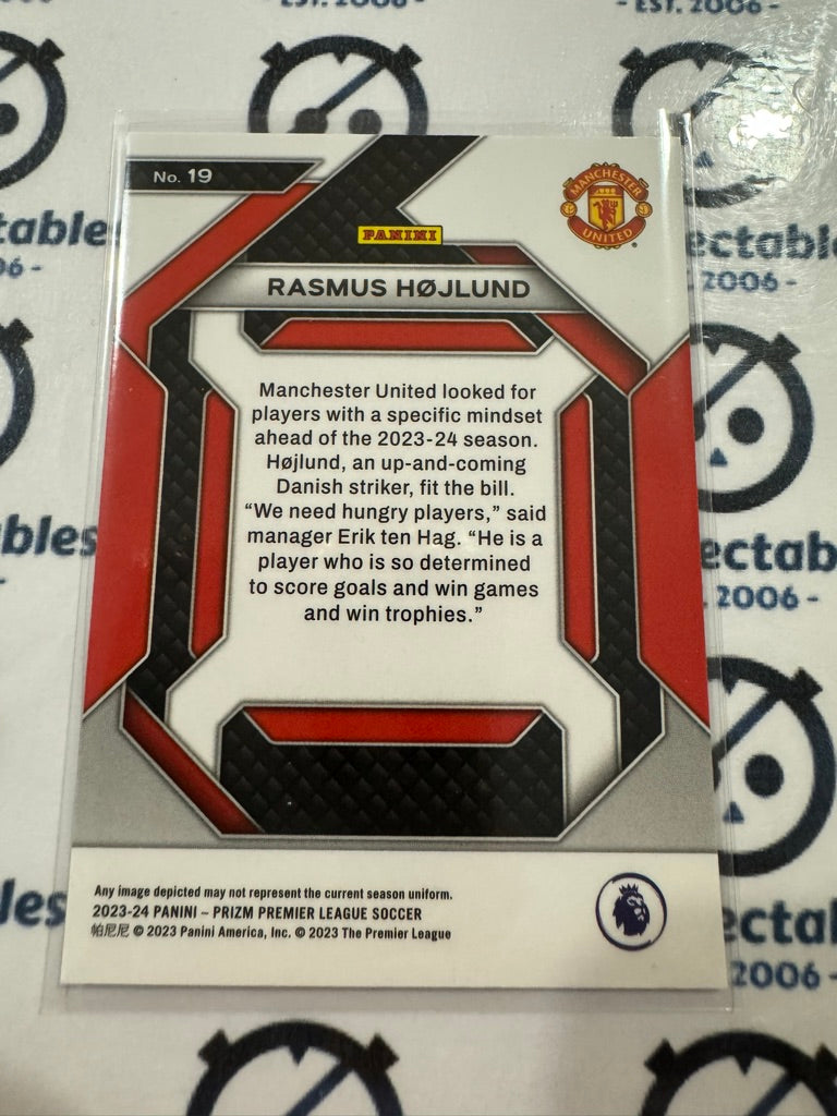 2023-24 Prizm Premier League Soccer Ramus Hojlund Emergent #19