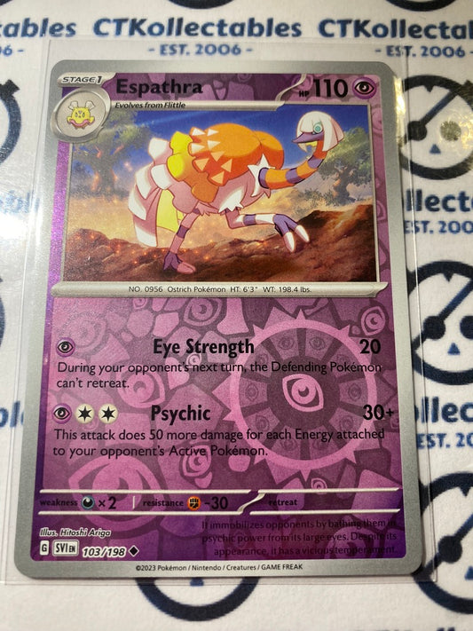 Espathra Reverse Holo #103/198 2023 Scarlet & Violet Pokémon TCG