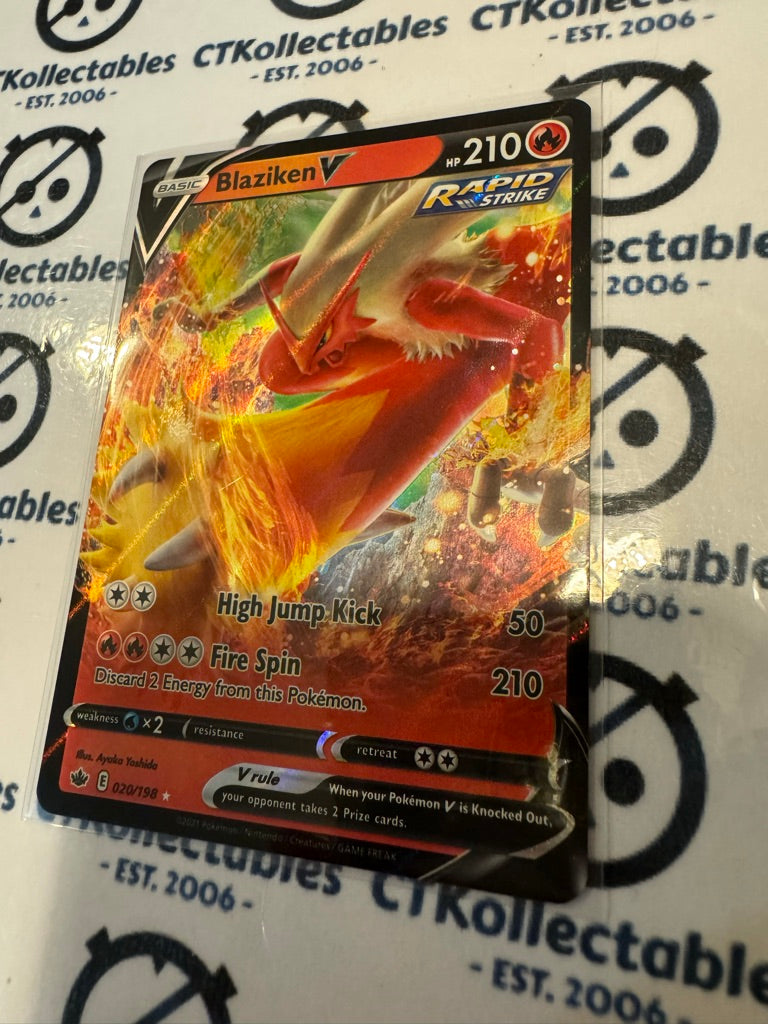 Blaziken V Ultra Rare #020/198 Pokemon Card Chilling Reign