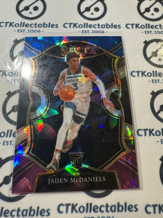2020-21 NBA Select Jaden Mcdaniels Blue White Purple Cracked Ice Concourse #88