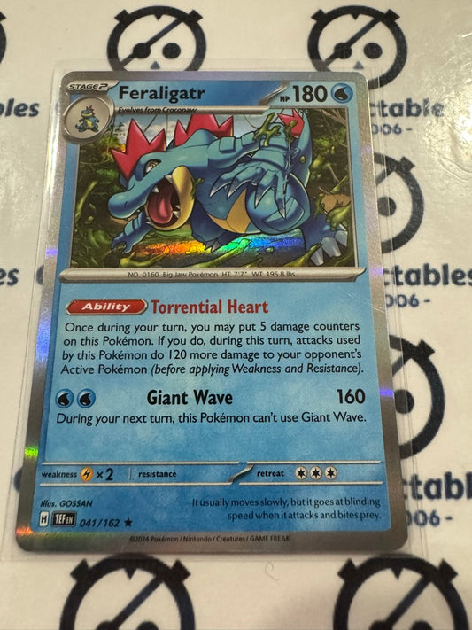 Feraligatr Holo Rare Scarlet & Violet Temporal Forces # 041/162 Pokemon