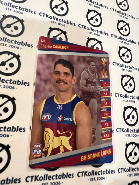2024 AFL Teamcoach Silver Card #131 Charlie Cameron Lions