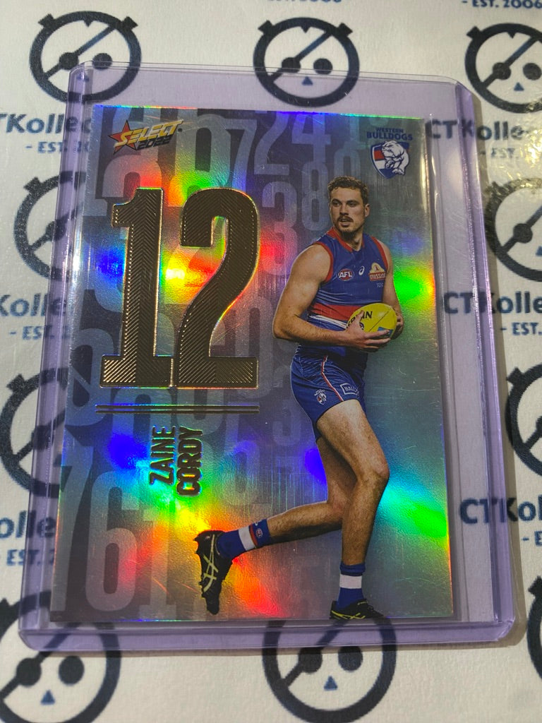 2022 AFL Footy Stars NUMBERS Zaine Cordy N208 #067/255 Bulldogs