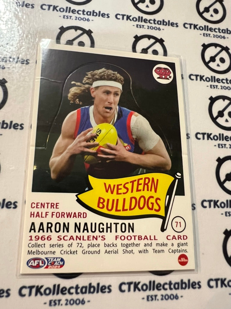 2024 AFL Teamcoach Scanlens Die-Cut aaron Naughton #71 Bulldogs