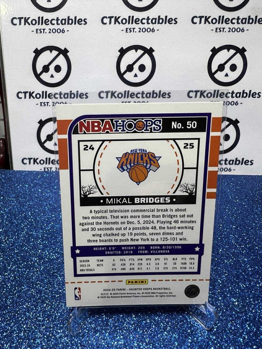 2024-25 Panini NBA HAUNTED HOOPS Slime Parallel #50 Mikal Bridges New York