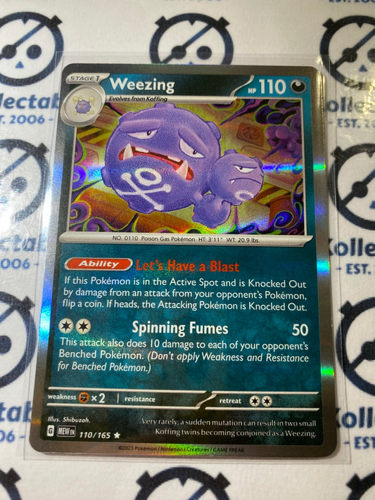 Weezing Holo Rare #110/165 Scarlet & Violet 151 Pokemon Card