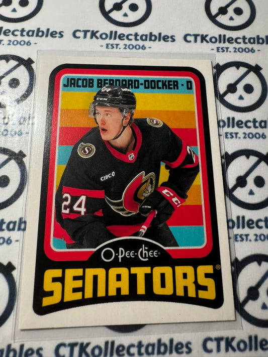 2024-25 O-Pee-Chee Hockey RETRO #55 Jacob Bernard-Docker Ottawa Senators