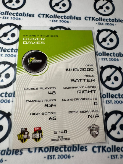 2025/26 CA Cricket Traders Oliver Davies Silver Parallel #S140