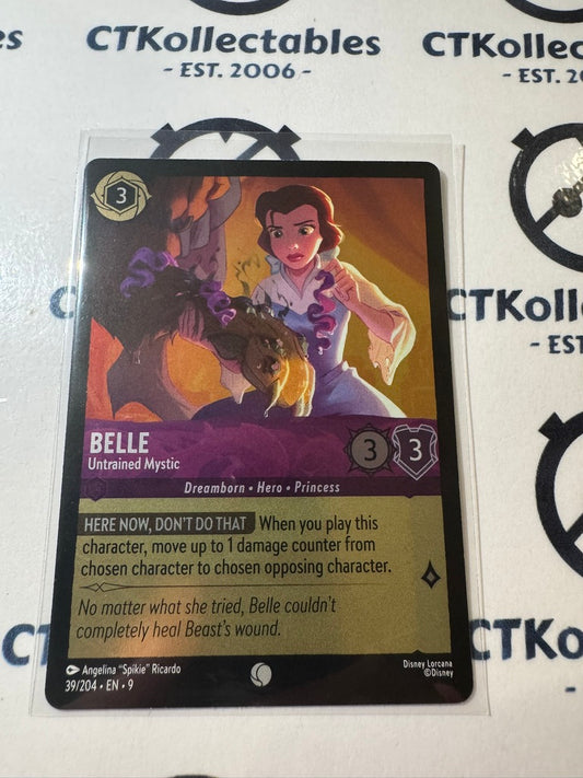 Disney Lorcana Fabled COLD FOIL 39/204 Belle - Untrained Mystic C