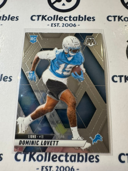 2025 NFL Panini Mosaic Rookie Card #363 Dominic Lovett Lions