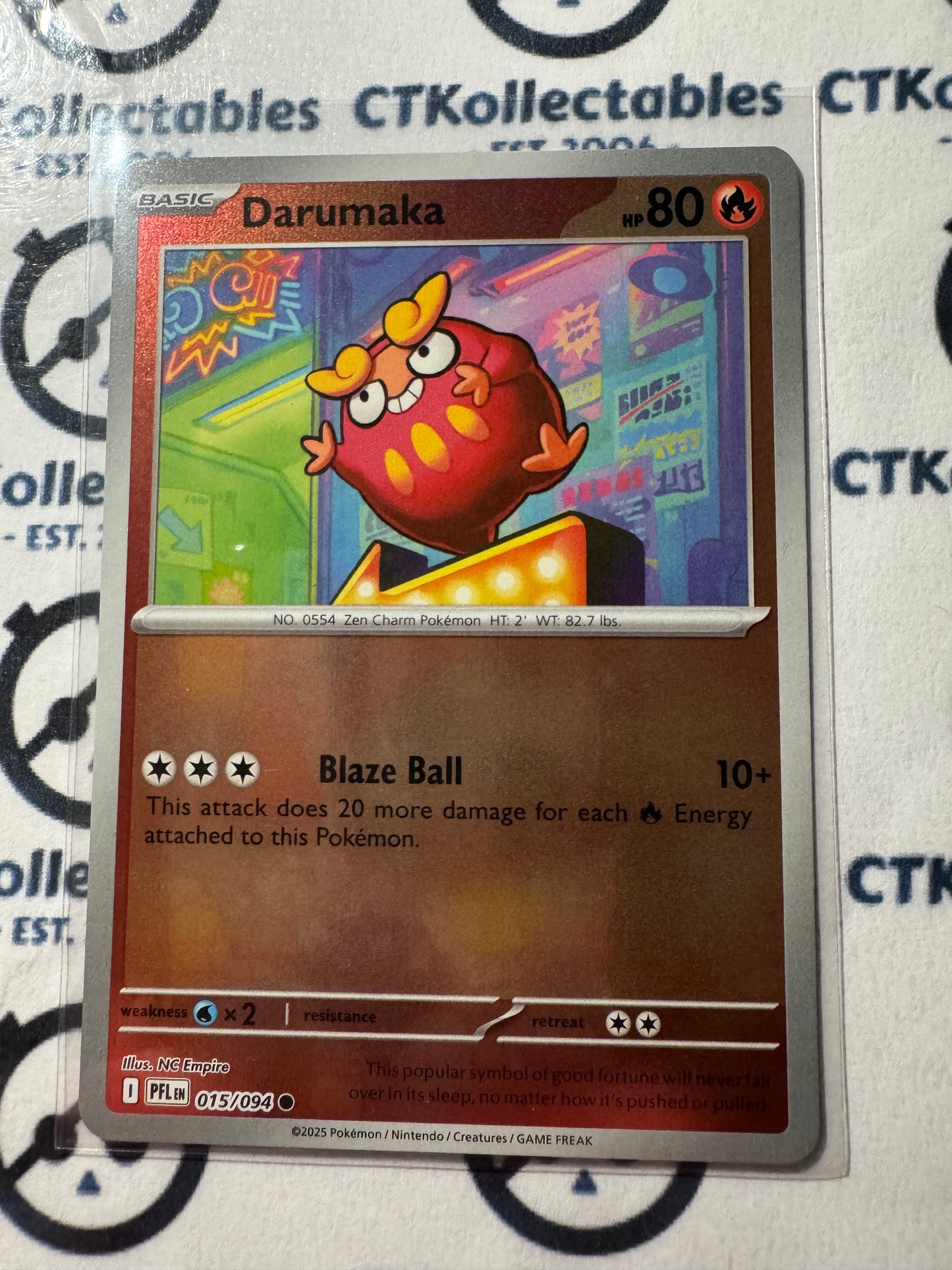 Darumaka Reverse Holo #015/094 Phantasmal Flames Pokemon