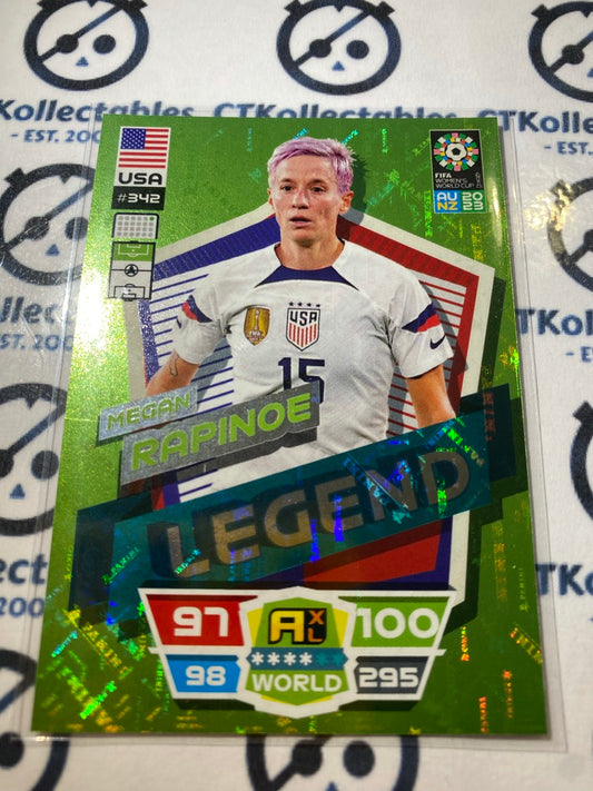 2023 FIFA WWC Adrenalyn Rookie Megan Rapinoe Green 4 Star #342 USA