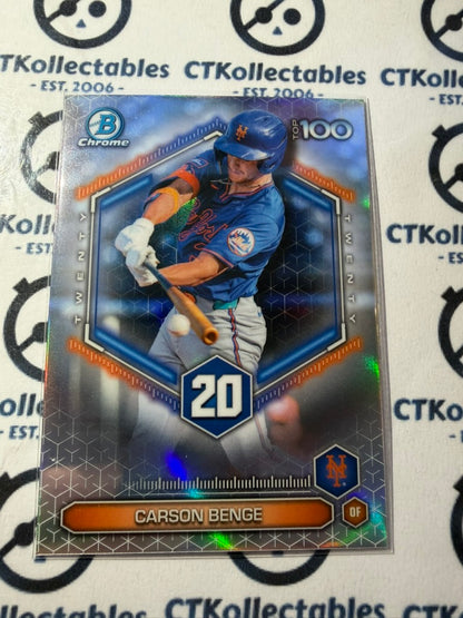2026 Bowman Bowman Scouts Top 100 BTP-20 Carson Benge Mets