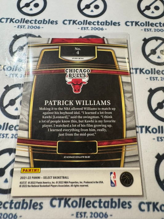 2021-22 Panini NBA Select Patrick Williams Orange Flash Concourse #4 Bulls
