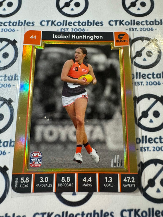 2023 AFLW Teamcoach Isabel Huntington Gold #44 giants