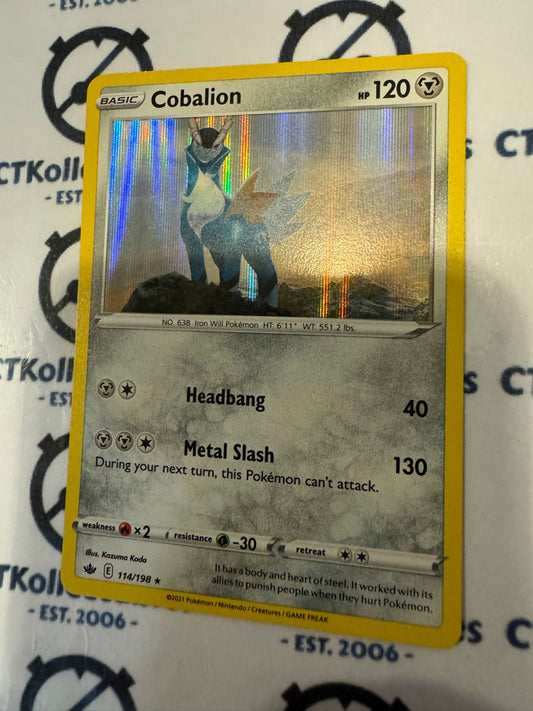 Cobalion Holo Rare #114/198 Pokemon Card Chilling Reign