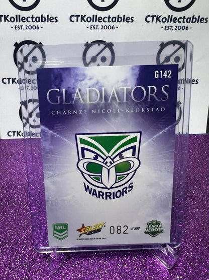 2026 Select NRL League Heroes Gladiators #G142 Charnze Nicoll-Klokstad #082/599